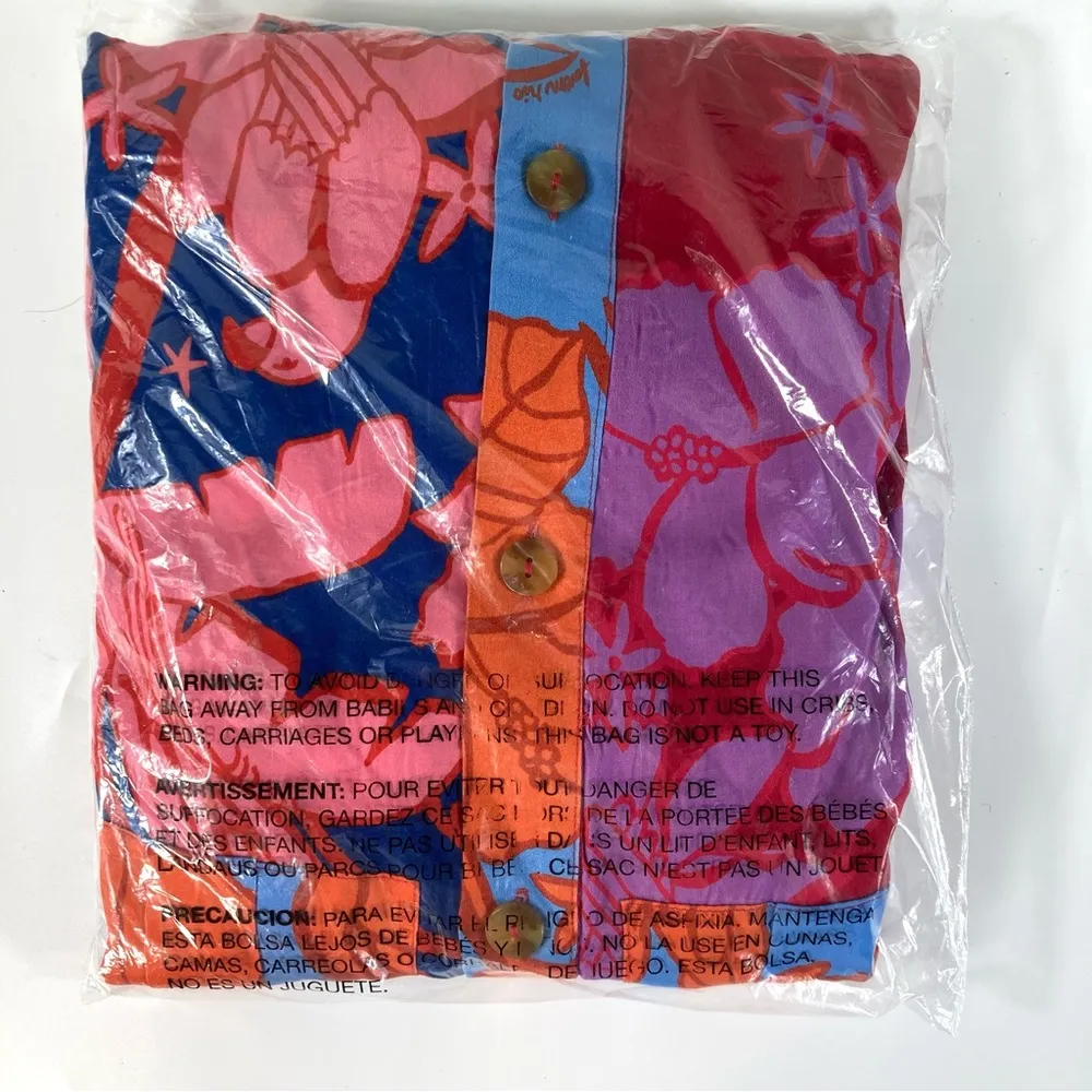 NWT  Floral Print Tie Waist Long Sleeve Midi Dress Size XS - Image 7