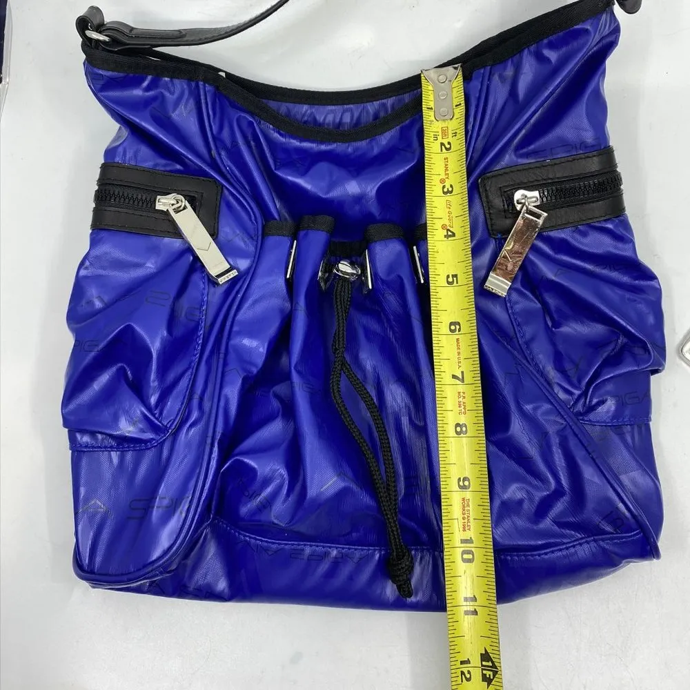 Via Spiga Blue Leather Tote Bag - Image 3