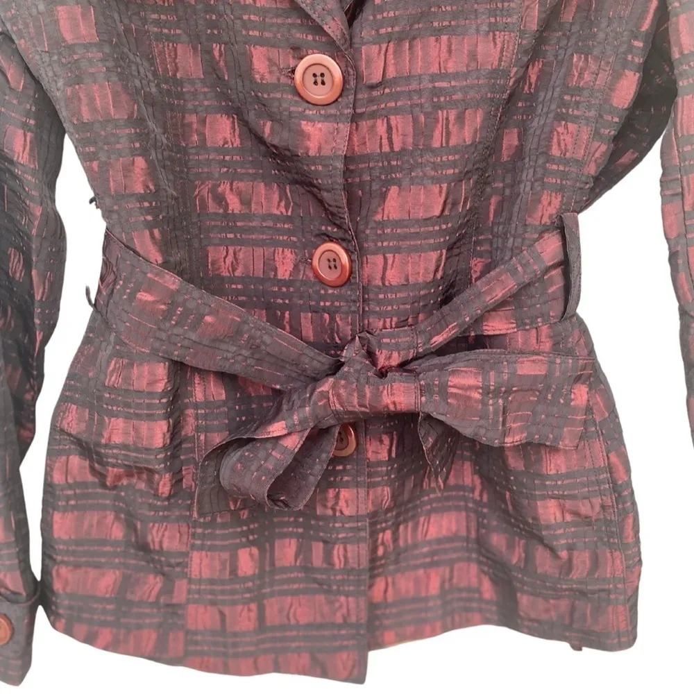 Coramdeo RARE VINTAGE Jacket with Self Tie Sash Size 10 - Image 3