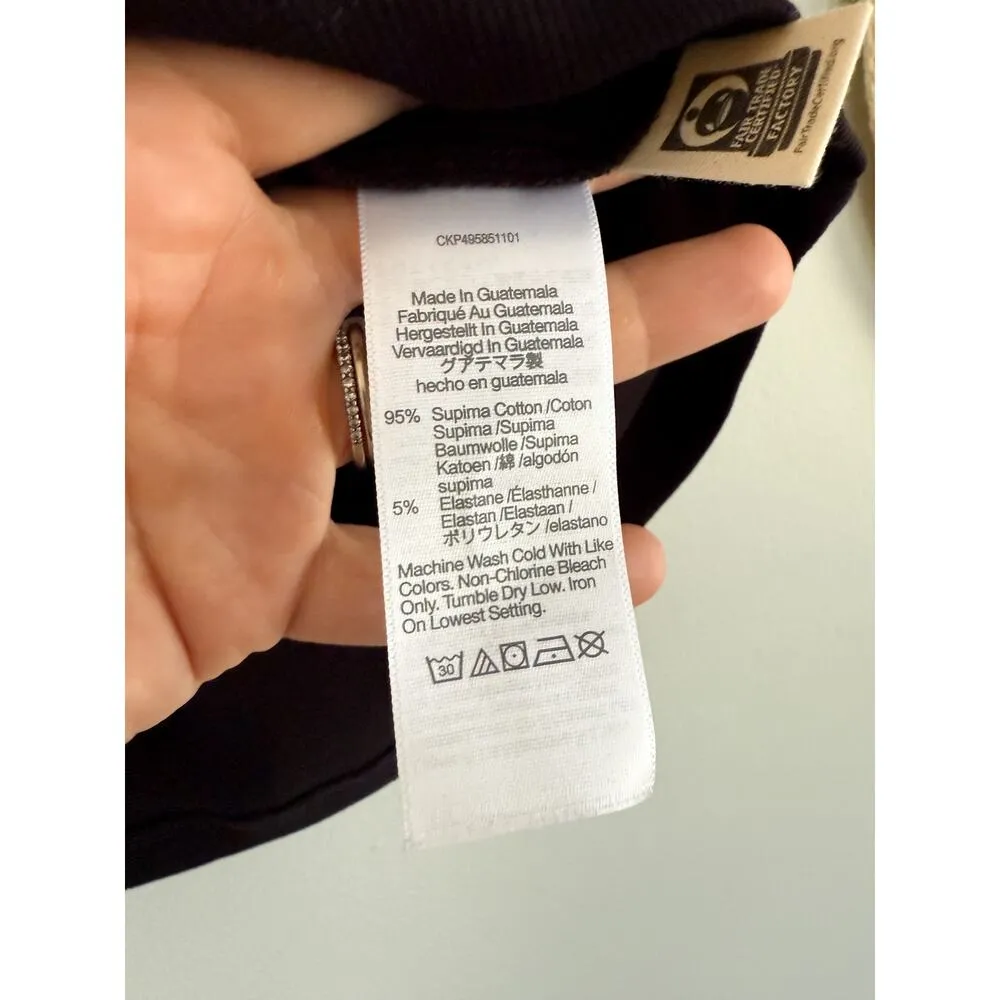 Madewell | NWT | (Re)generative Cotton Essential High-Neck Tank Jet Black | Sz S - Image 5