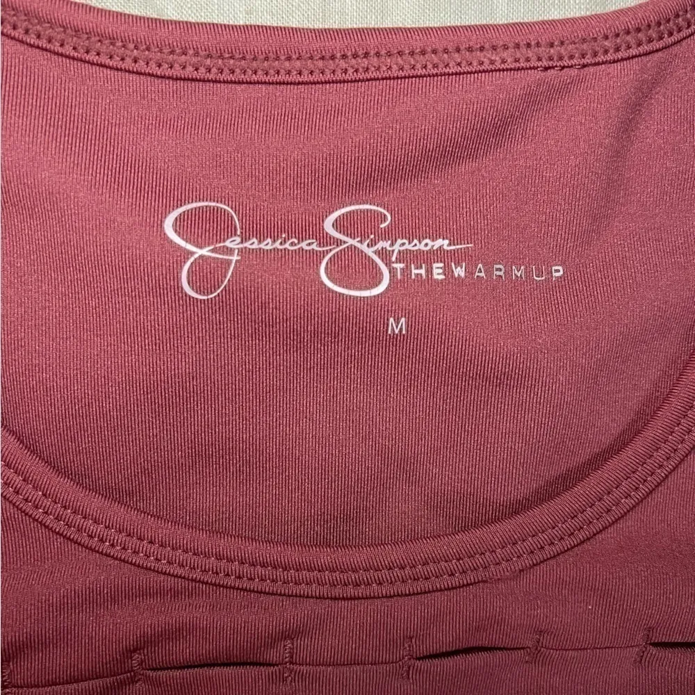 Jessica Simpson The Warmup Cut Out Scoop Neck Sports Bra Size Medium - Image 5