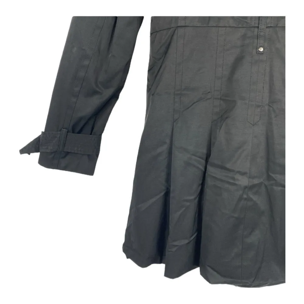 Kenneth Cole Black Trench Coat Sz L - Image 12