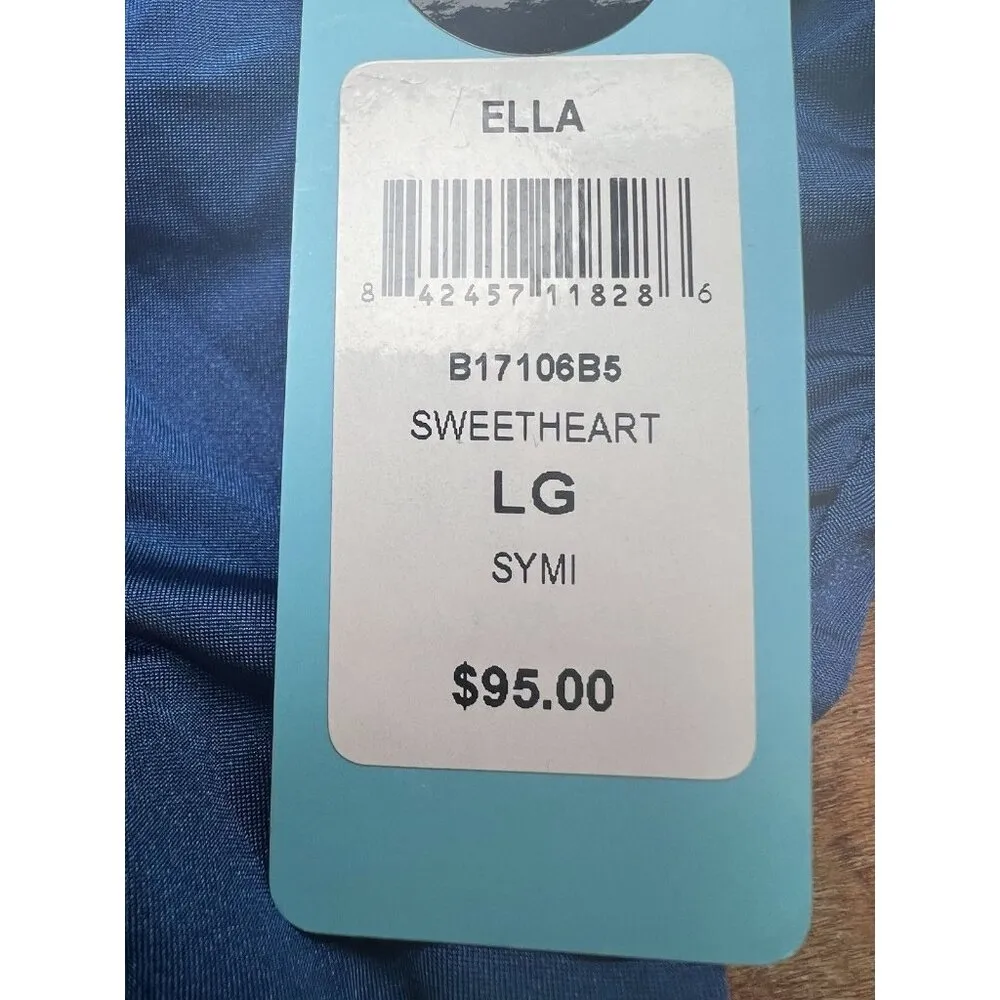 Beach Bunny Ella Sweetheart Symi Blue Swim Bikini Bottom Size Large Ruching - Image 4