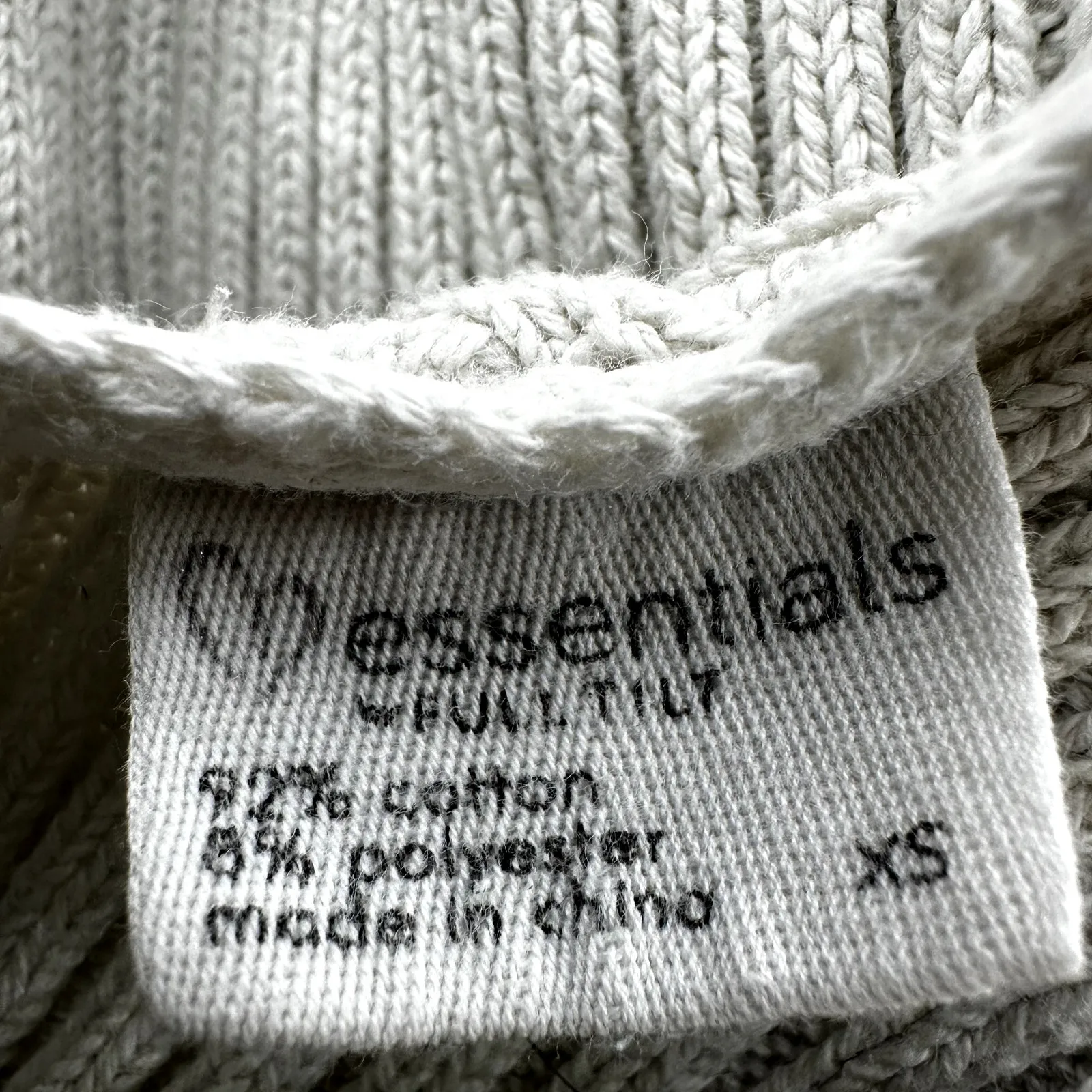 Full Tilt Essentials Tank Top Cotton Sweater Ribbed V Neck Pullover White XS - Image 2