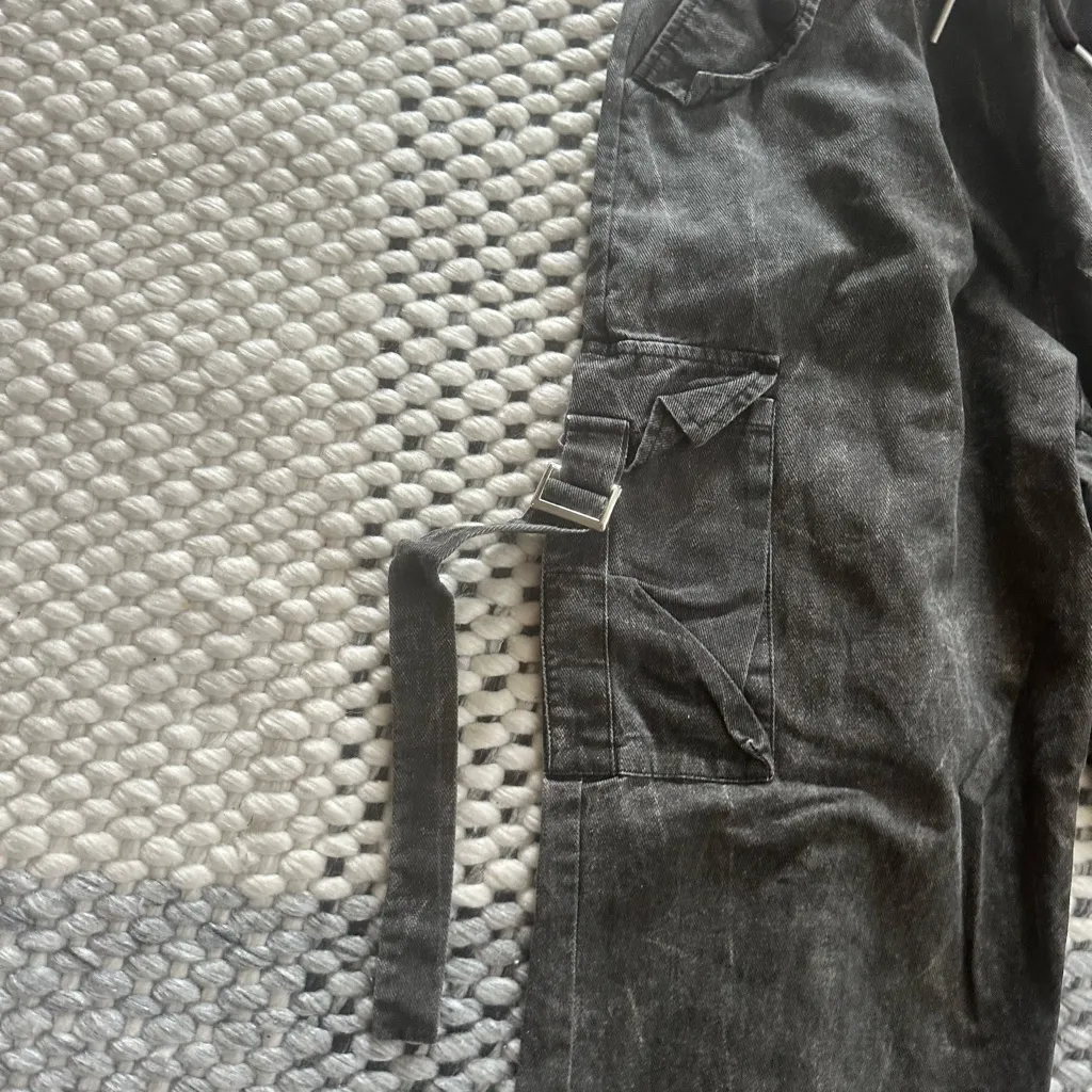 Black Cargo Women Jeans - Image 3