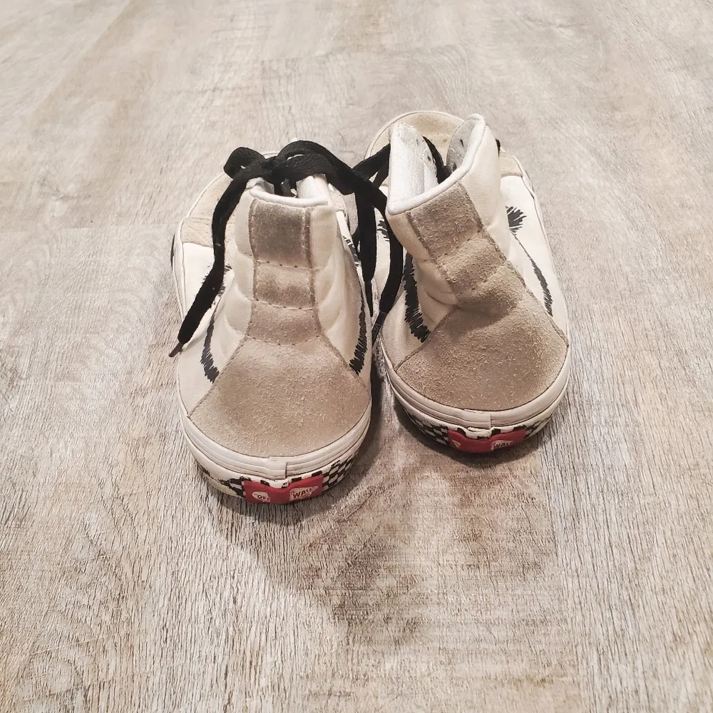 Vans SK8 Hi Reissue DIY Black/True White Unisex Skate Shoes Size 5 (M) 6½ (W) - Image 5