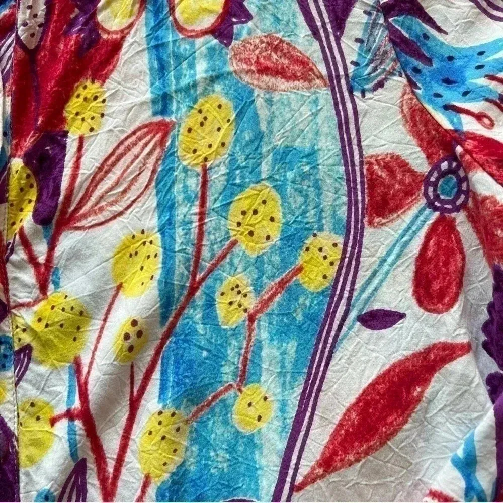 Jams World Retro Trinity Shirt Artsy Novelty Women’s Medium Floral Hippy Boho - Image 11