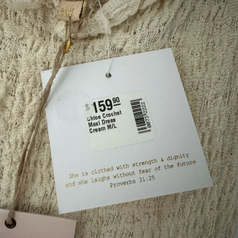 NWT Chloe Laetitia Maison de Luxe Maxi Dress Women Cream Lace M/L - Image 3