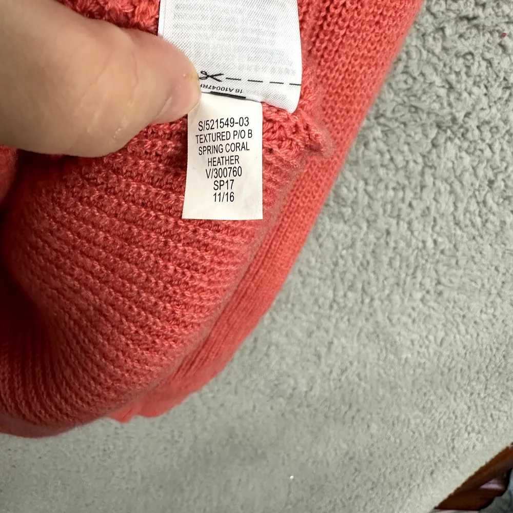 Gap Sweater Tunic Womens Large Pink Coral Knit‎ Slouchy Spring Preppy Fisherman - Image 7