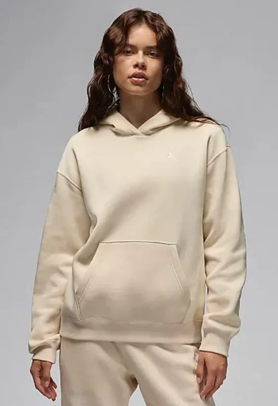 Jordan Brooklyn Fleece Hoodie In Biege Size Large - Image 1