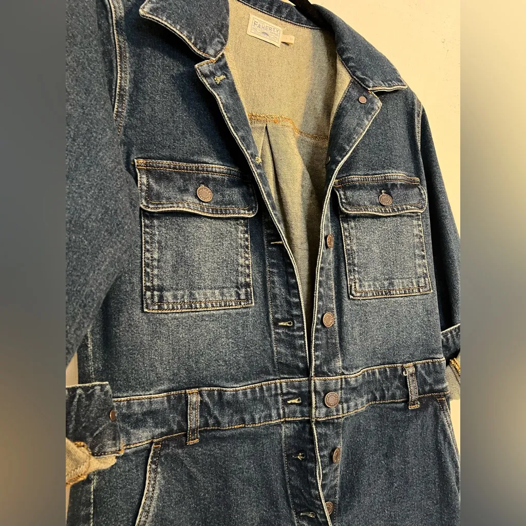Faherty  Blue Denim Overalls for Women - Image 5