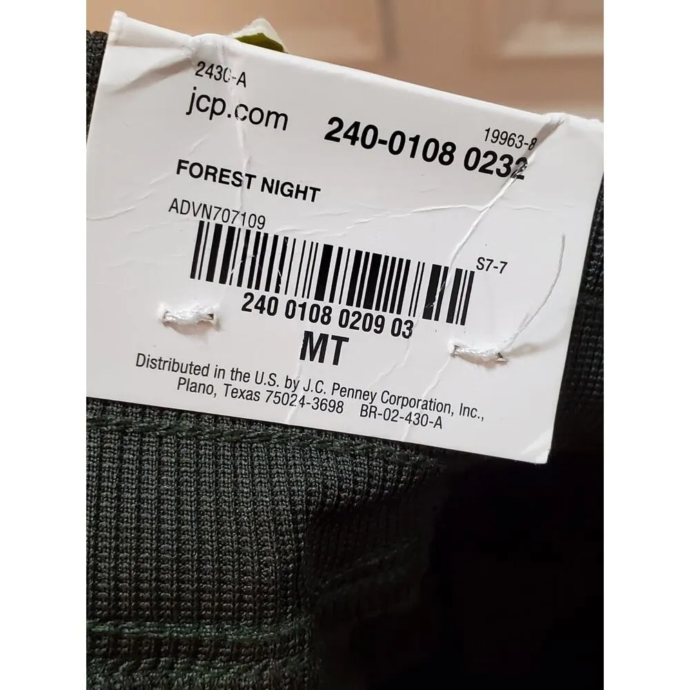 Made for Life Women Green Polyester Mid Rise Pull on Comfort Waist Pant Size MT - Image 9