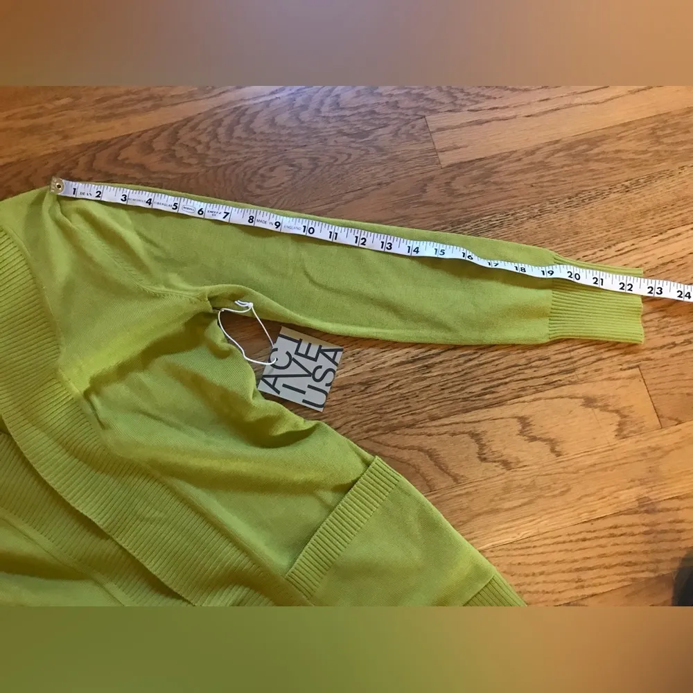 Open front Cardigan wasabi green size S - Image 11