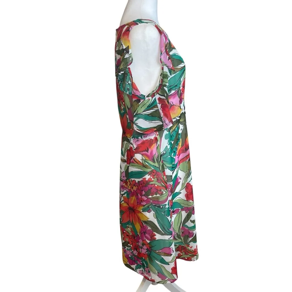 Nine West Tropical Floral Dress Size 14 NWT Wedding Guest Event Party Cruise - Image 2