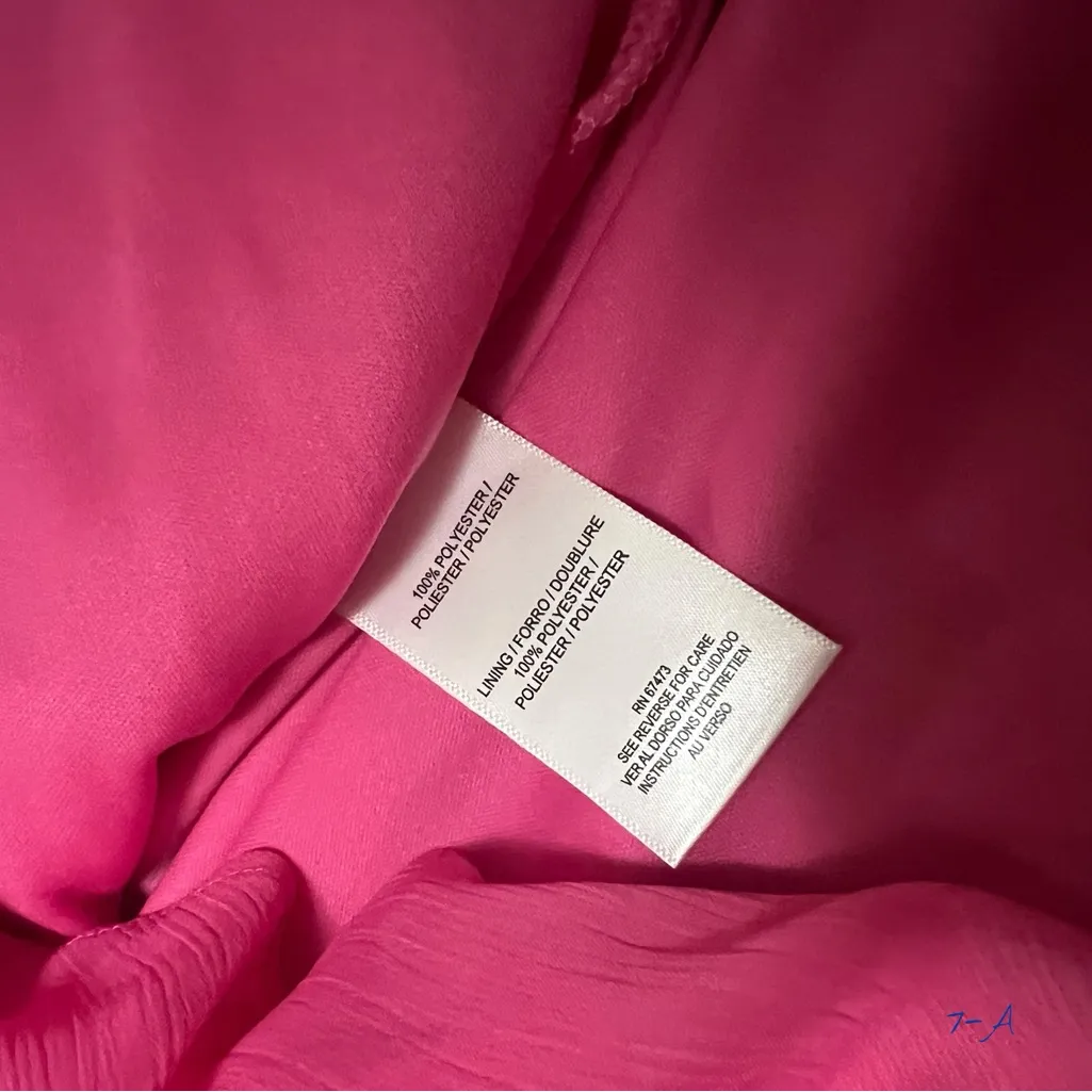 Vibrant Pink Long Sleeve mini Dress Size 6 - Image 2