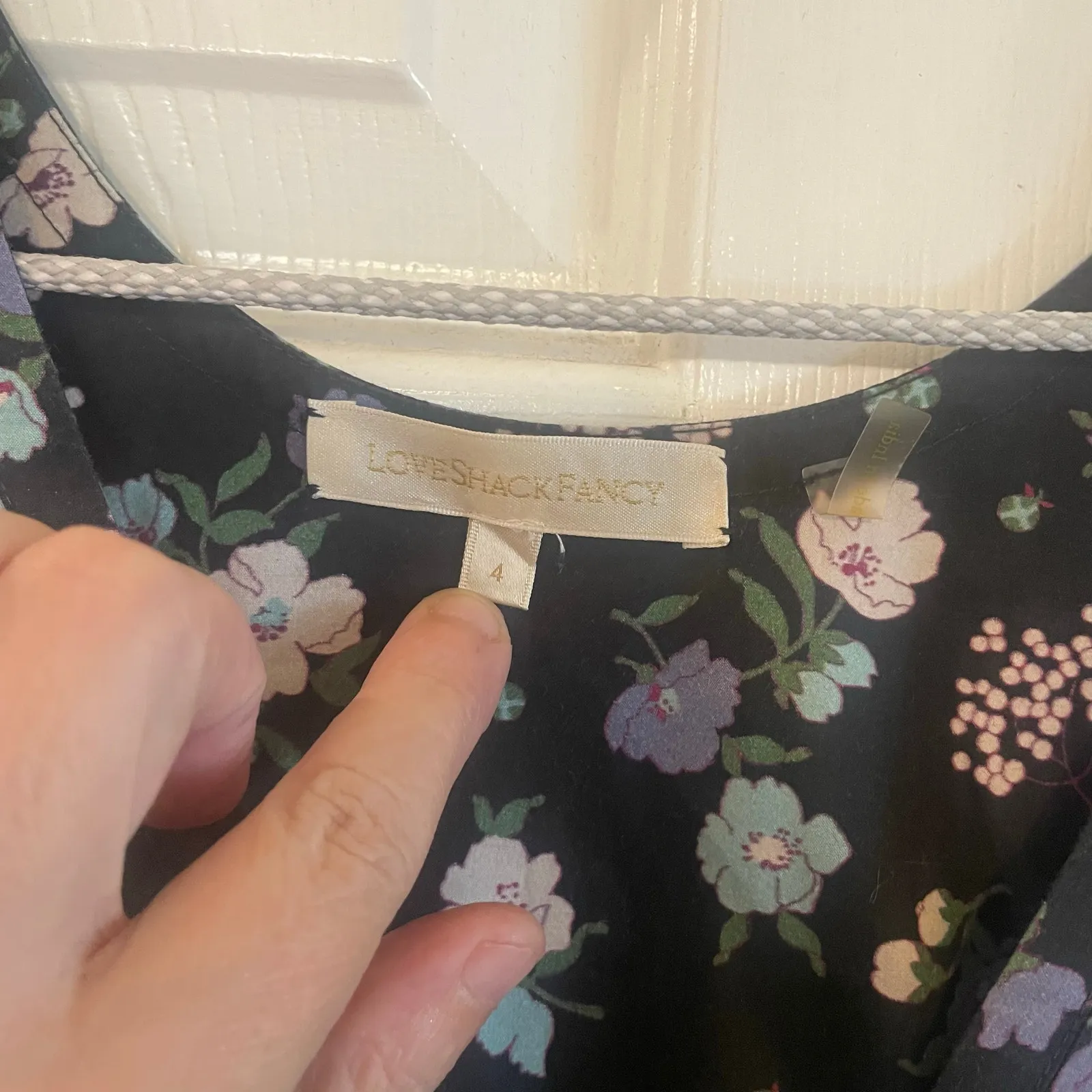 Love Shack Fancy Paris Ruffled Floral Mini Dress SZ 4 - Image 4