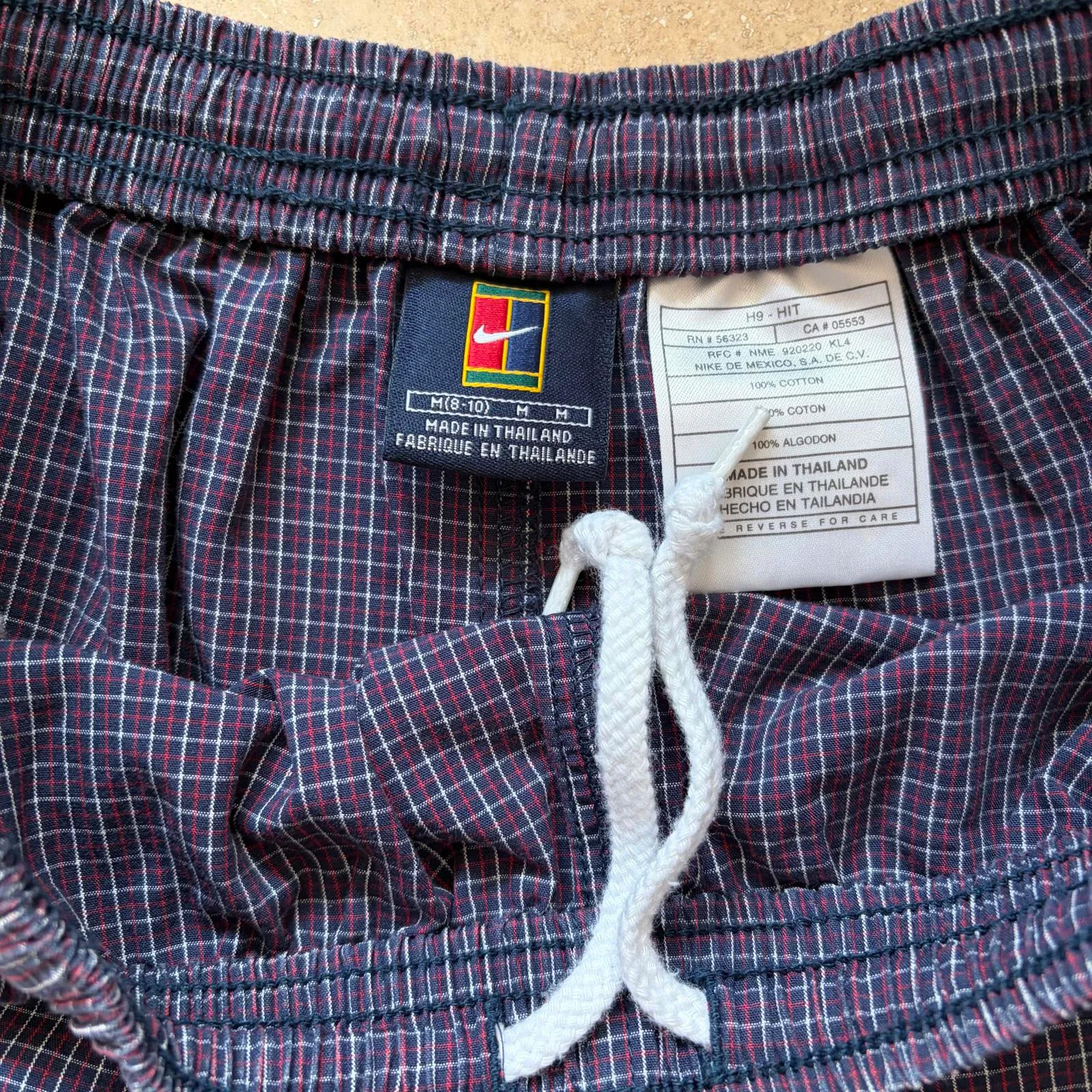 Vintage Nike Challenge Court Tennis Shorts Plaid Boxer Women's Size Medium - Image 3