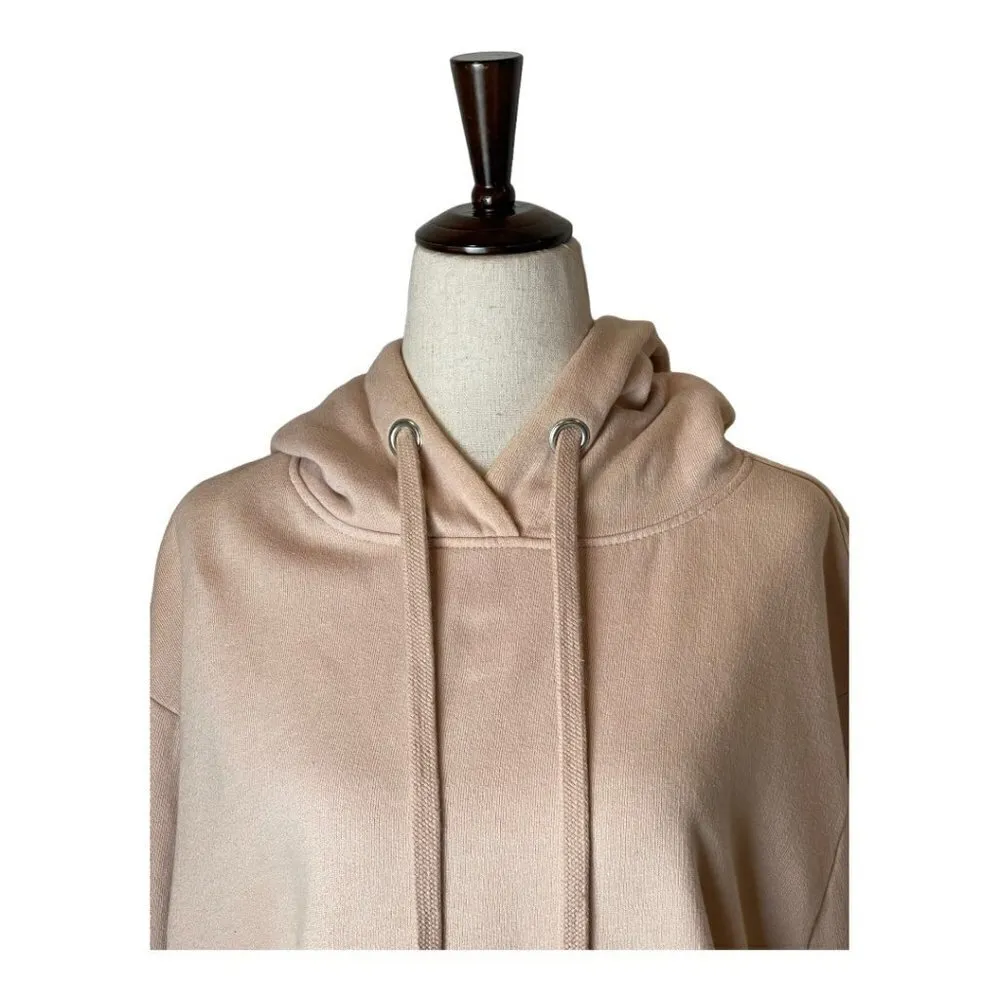 Zara Pink Cotton Blend Pullover Hooded Sweatshirt‎ Size S - Image 3