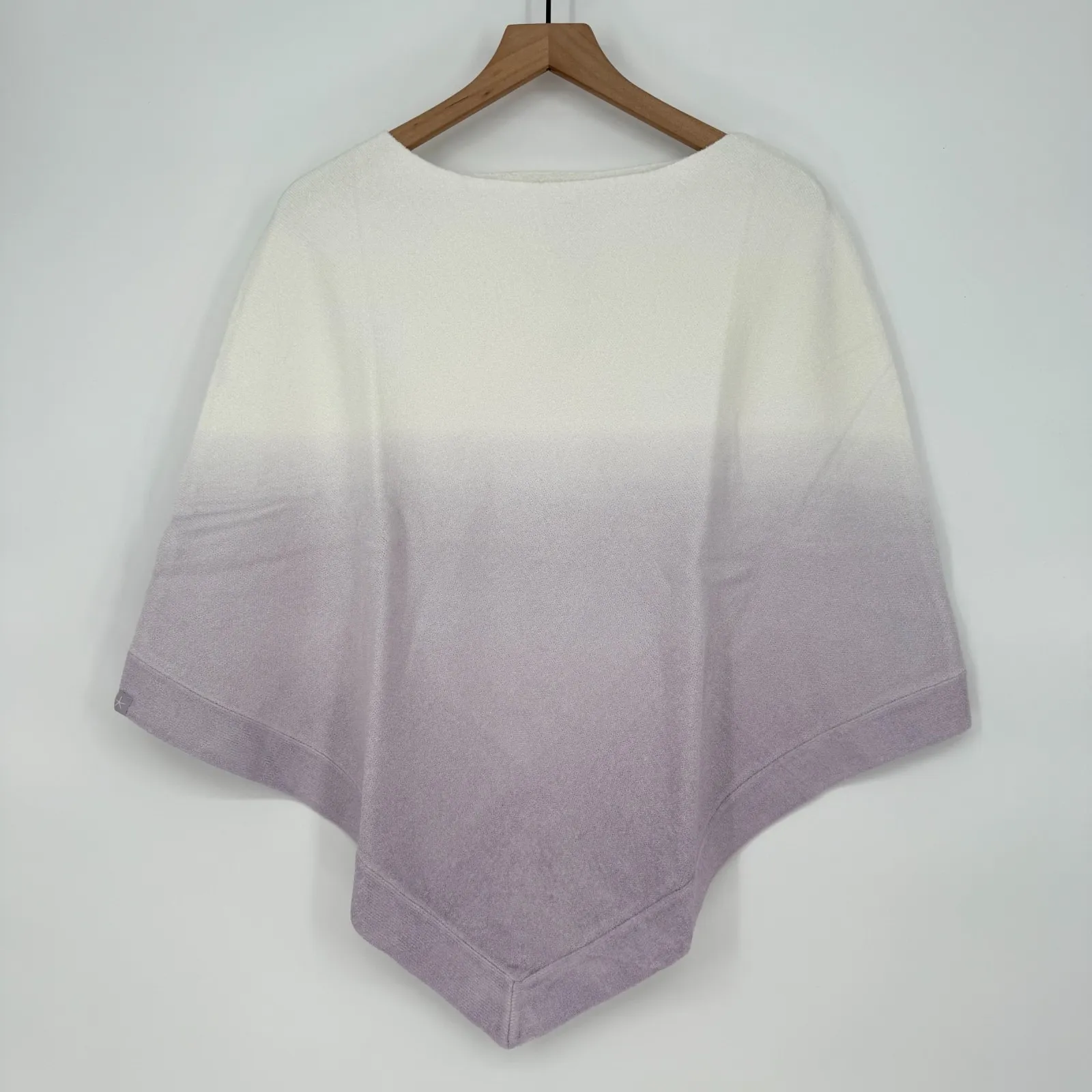 Barefoot Dreams CozyChic Ultra Lite Ocean Breeze Poncho Womens Soft Violet Ombre - Image 2