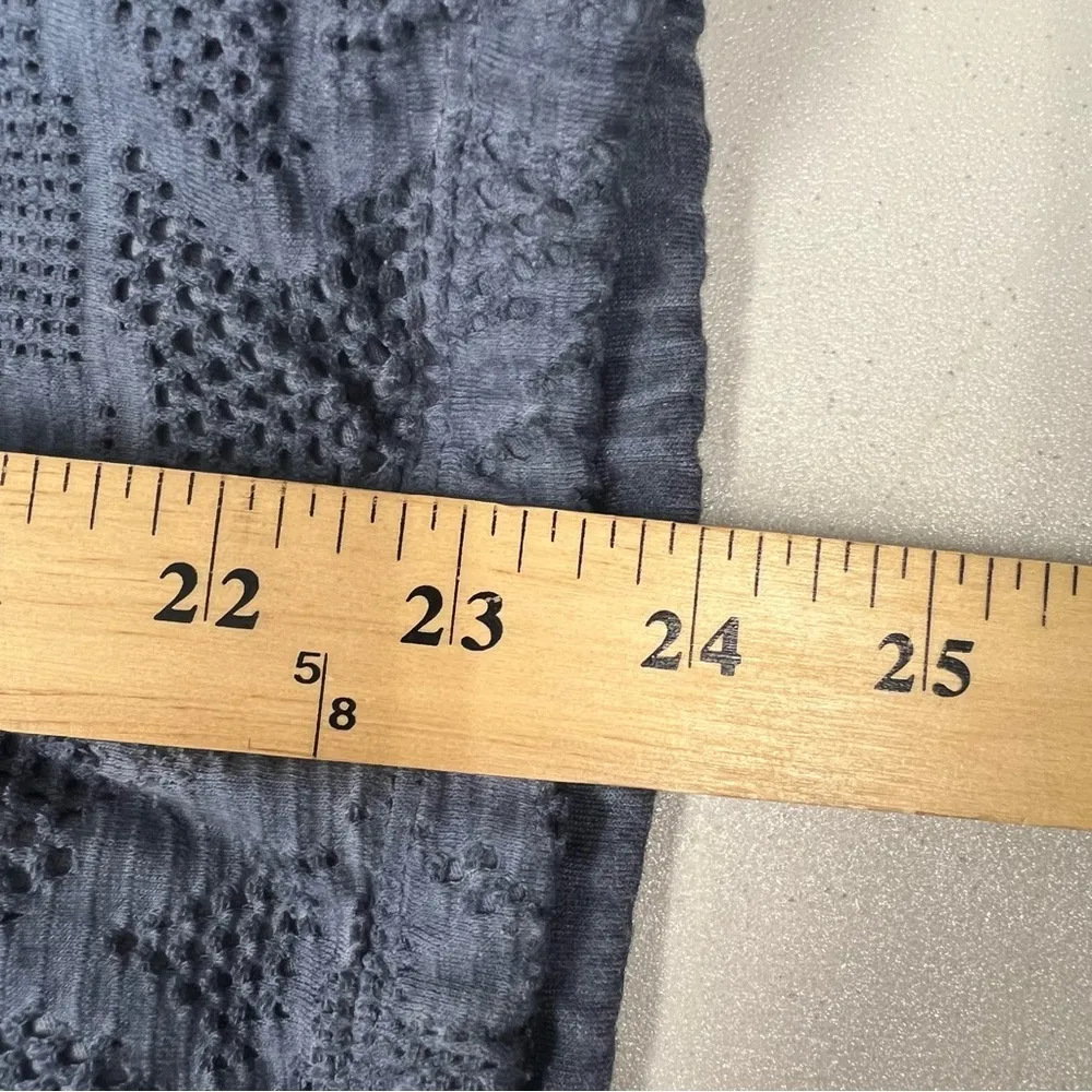 Saturday Sunday Anthropologie Blue Crochet Sweatshirt Womens S Casual Cinched - Image 4