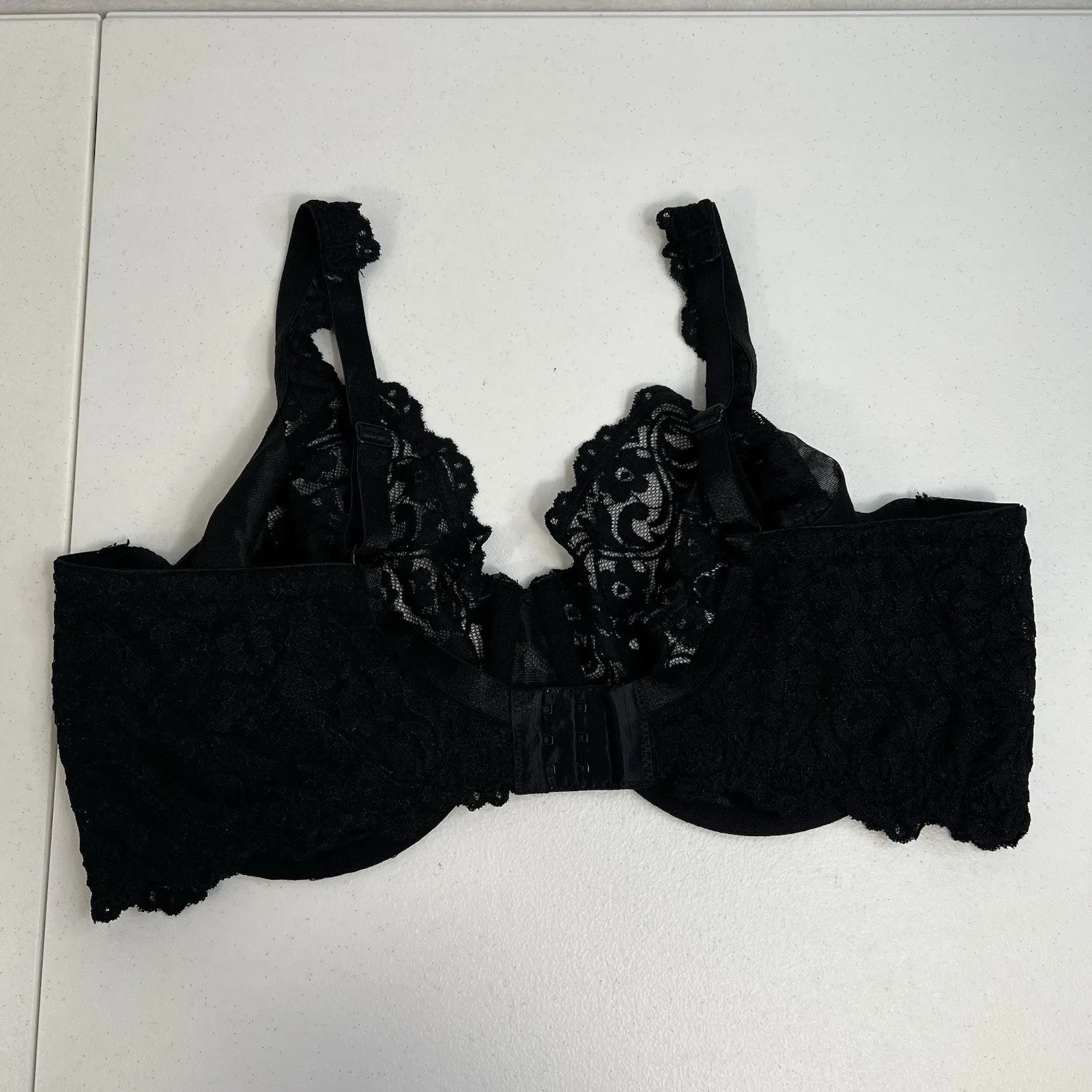 Smart And Sexy 42DD Bra Signature Lace Unlined Underwire In Black SA964 - Image 5