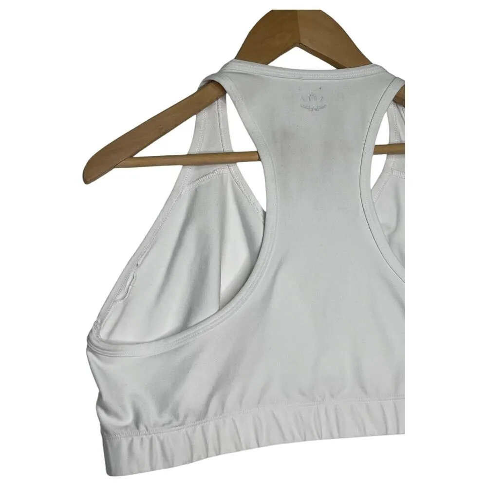 Beyond Yoga Sports Bra Top Womens 4X Workout V Neck Stretch Racerback White - Image 8