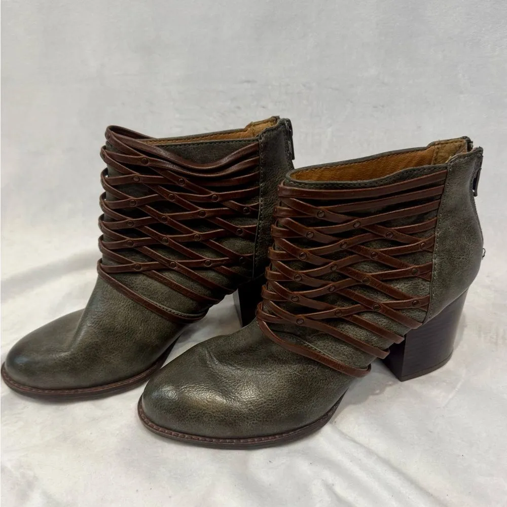 Eurosoft by Sofft gray and coffee brown round toe western boot size 6 NWOB - Image 5