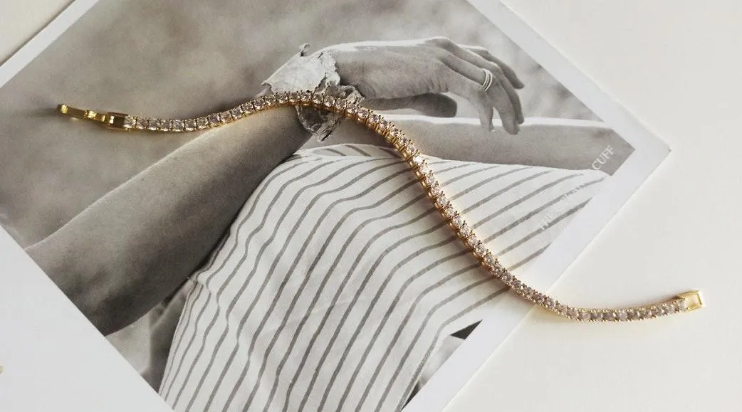 full stone inlaid Bracelets Gold - Image 10