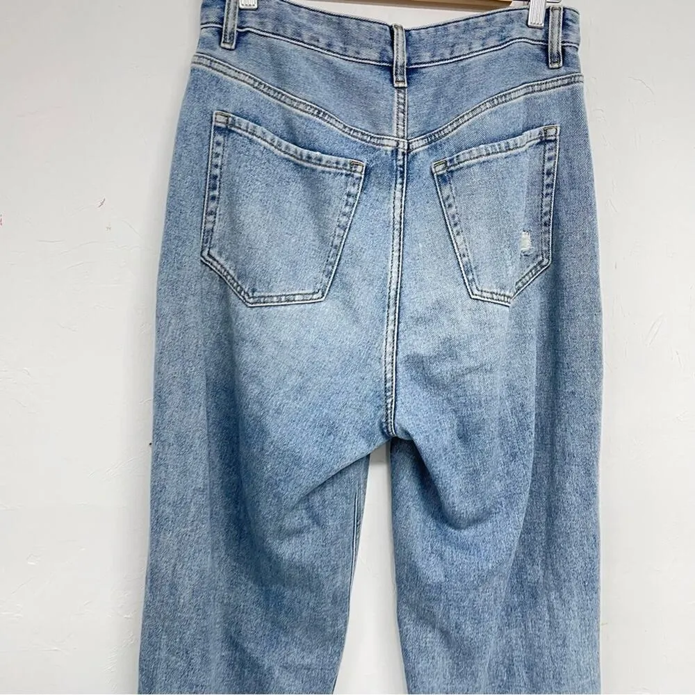 Pacsun Distressed Light Wash 90s Boyfriend Jeans Womens 29 Blue Denim Baggy - Image 9