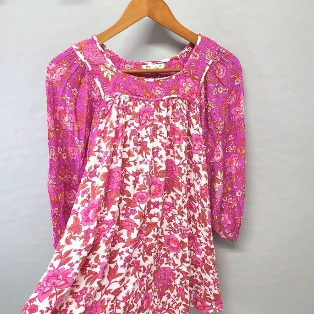 Billa Spring Floral Blouse Size Large | Pink - Image 2