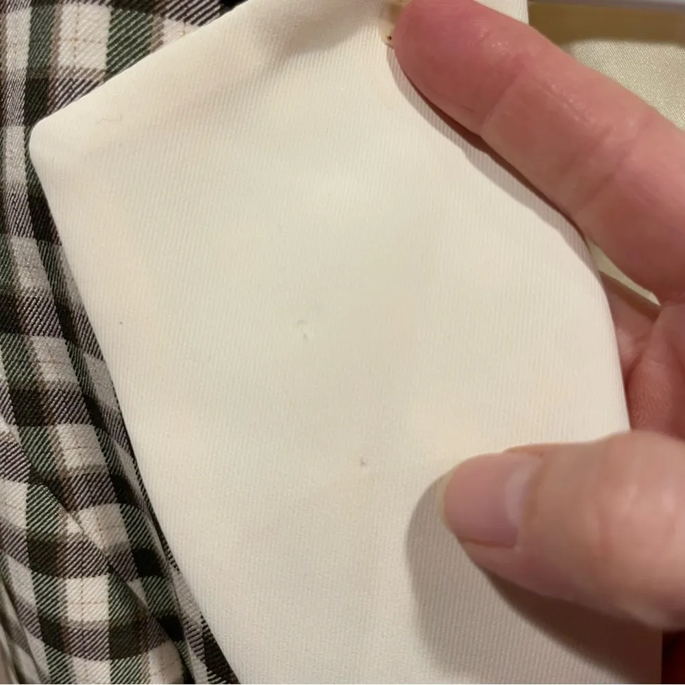 Cream and plaid preppy blazer with stretch pockets preppy casual cool Green Size XS - Image 5