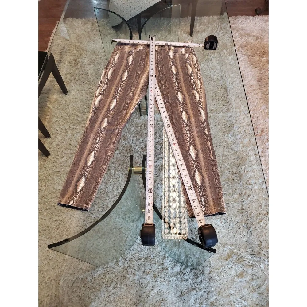 Joe's Jeans Womens Gray Snake Print Belt Loop Mid Rise Skinny Fit Pant 31 - Image 8