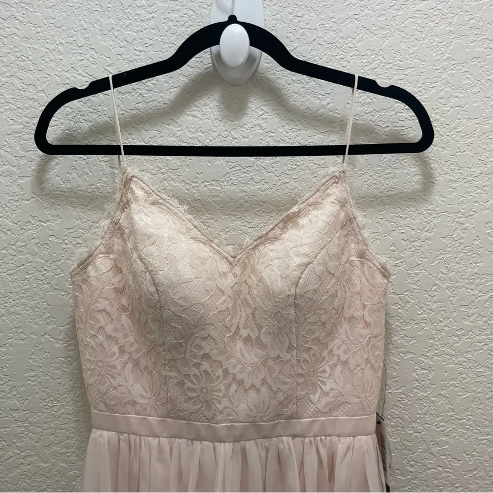 Weddington Way Jocelyn Rose Dress 0 bridesmaid bridal NWT lace chiffon maxi gown - Image 4