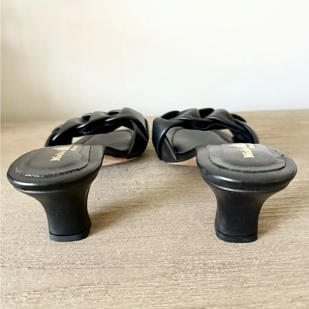 Michele Lopriore Knotted Sandal Low Heel in Black Leather Size 39 - Image 5