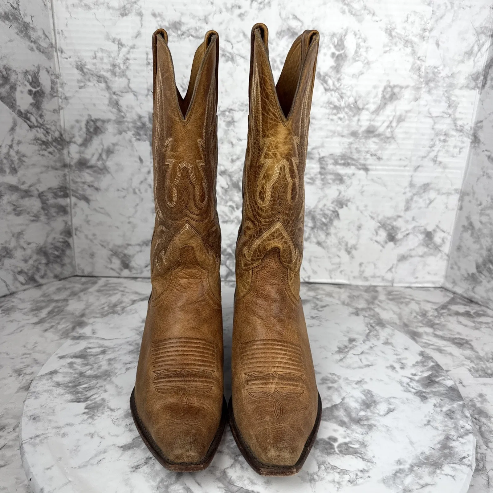 Charlie 1 Horse Lucchese Tan Mad Dog Size 6.5 Distressed Goat Leather Western - Image 3