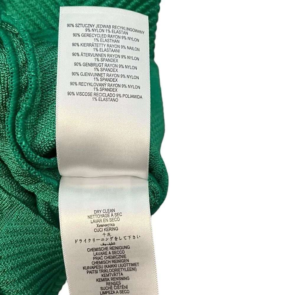 Herve Leger NWT Herringbone Mini Dress Juniper Green Women’s Size Medium Bodycon - Image 10