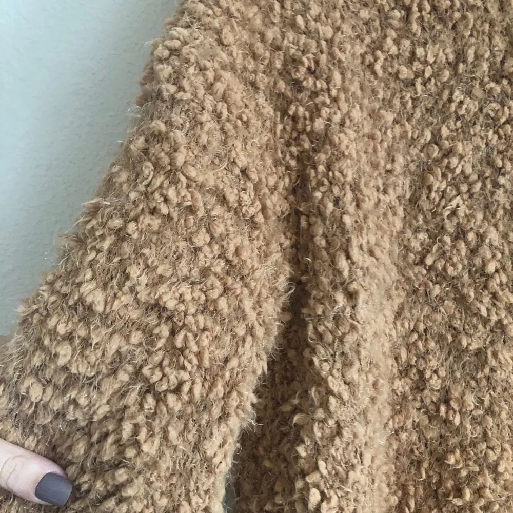 NWOT express camel brown boucle turtleneck sweater - Image 2