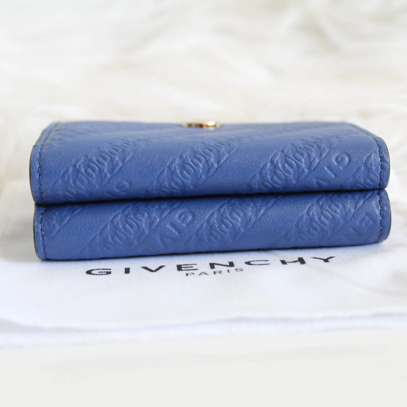 Givenchy  Bond Cobalt Blue Logo Embossed Mini Compact Wallet - Image 6