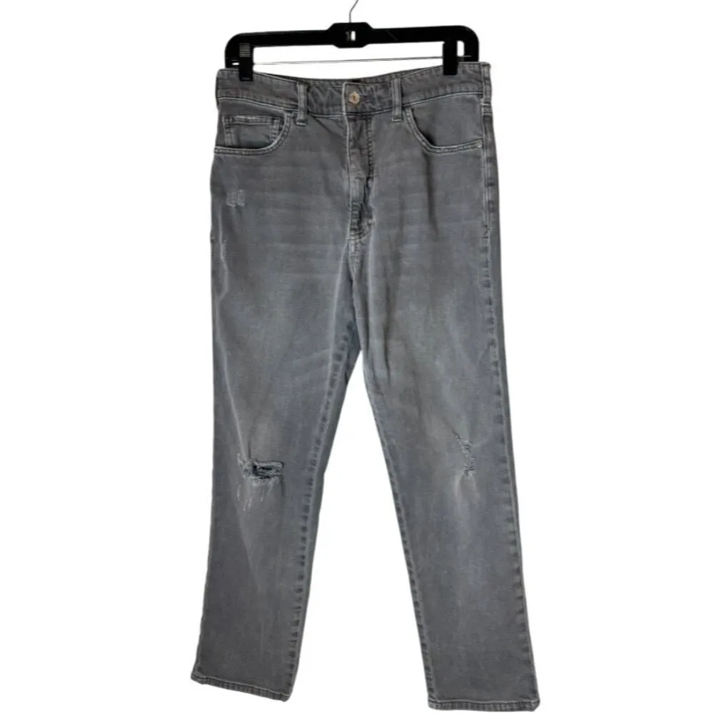 Pilcro Anthropologie Jeans Women 27 Gray Denim Distressed The Borrowed Boyfriend - Image 2