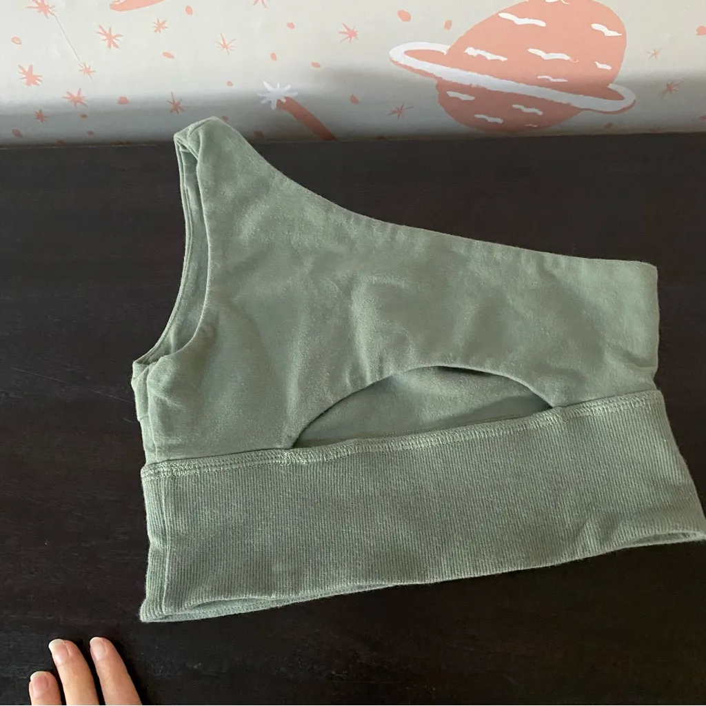 Bandier One Shoulder Long Line Sports Bra Size XXS - Image 4