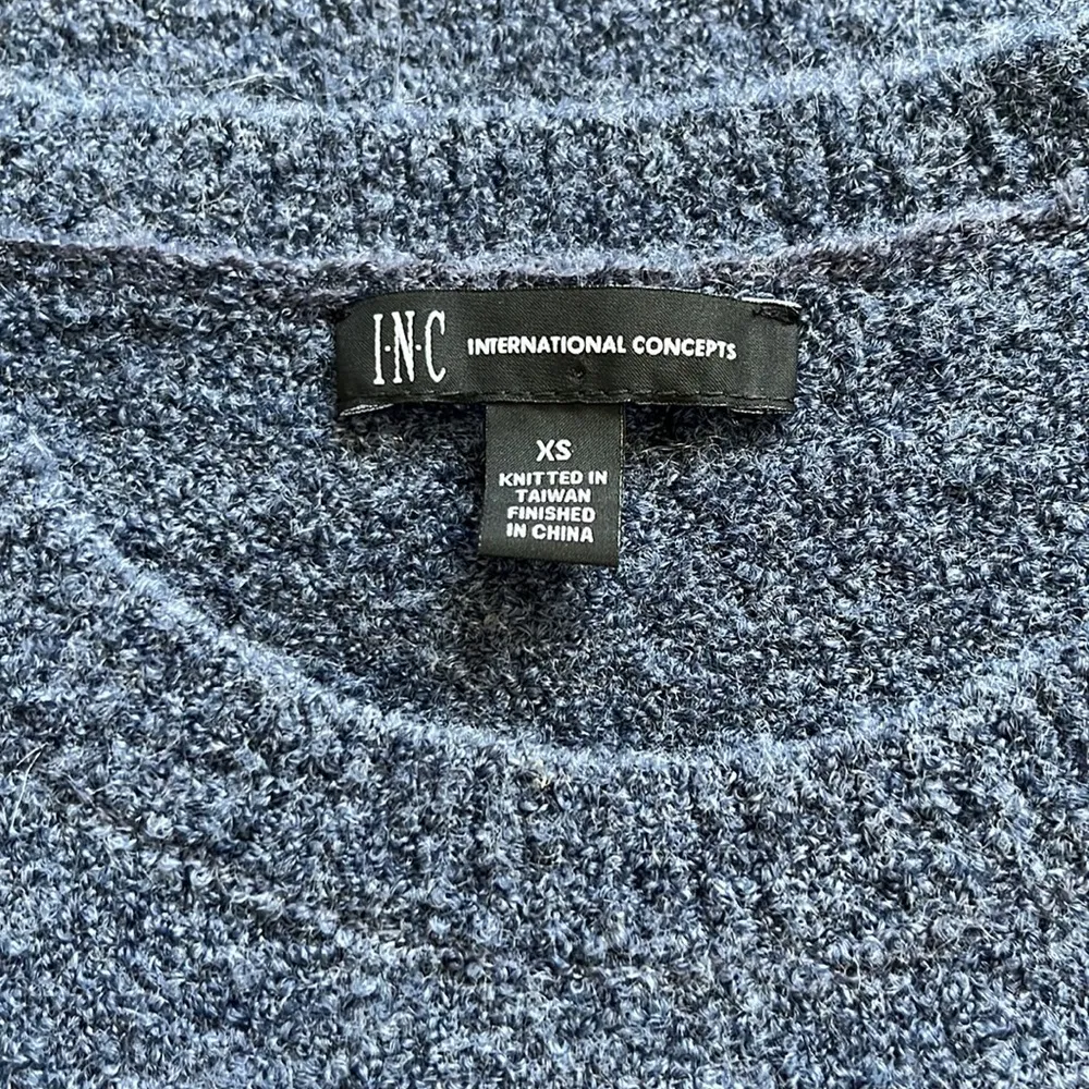 I.N.C. International Concepts Puffy Wool Blend Sweater Smoky Blue XS - Image 8