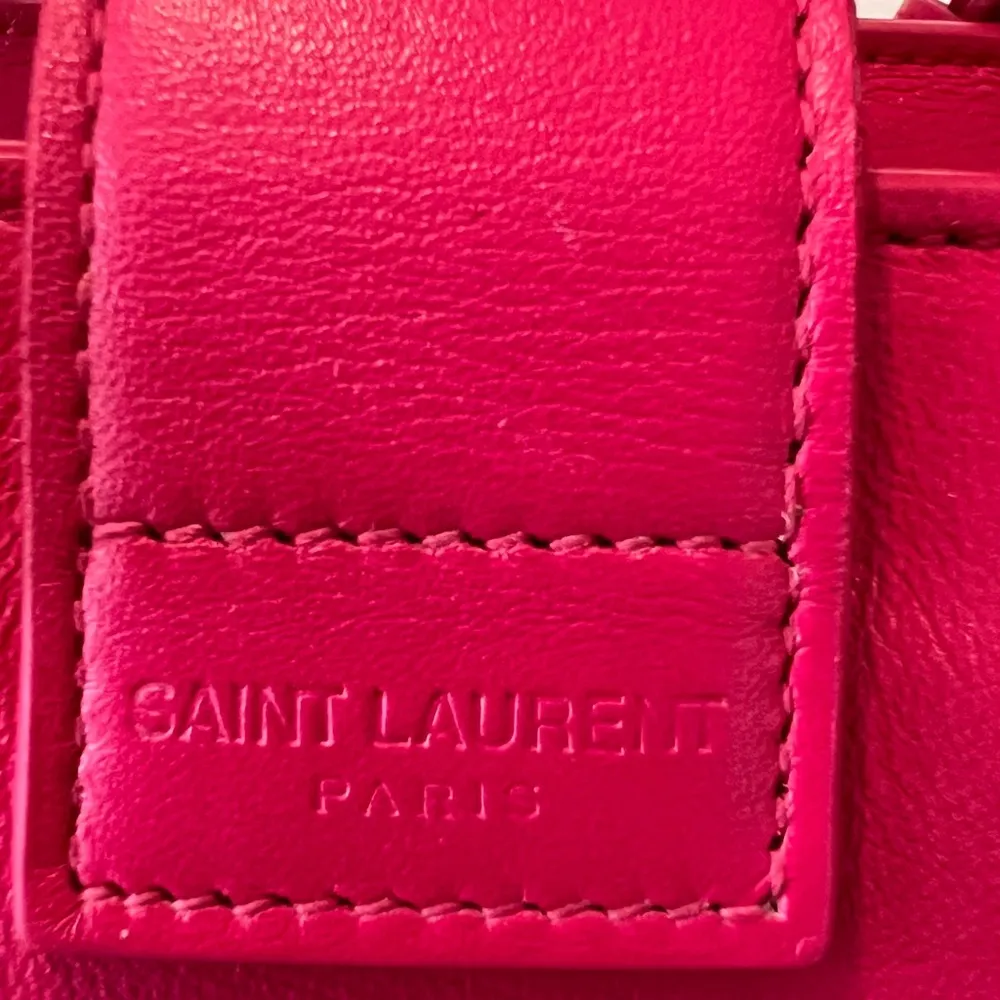 Saint Laurent Pink Satchel Bag with Gold Hardware - Image 11