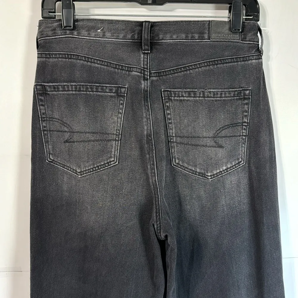High Waist Black Wash Relaxed Mom Jeans Size 4 - Image 10
