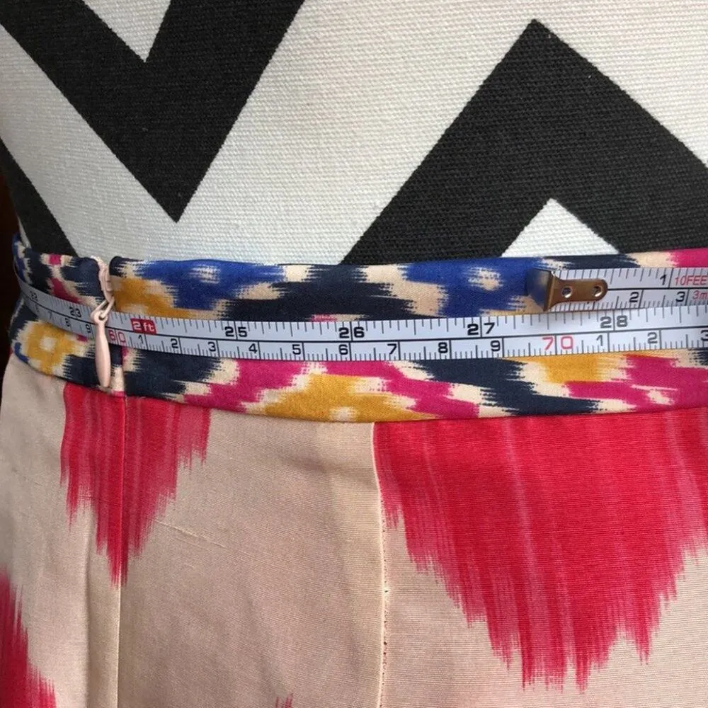 Maeve Anthropologie Pink Polka Dot Skirt Silk Size Small - Image 8