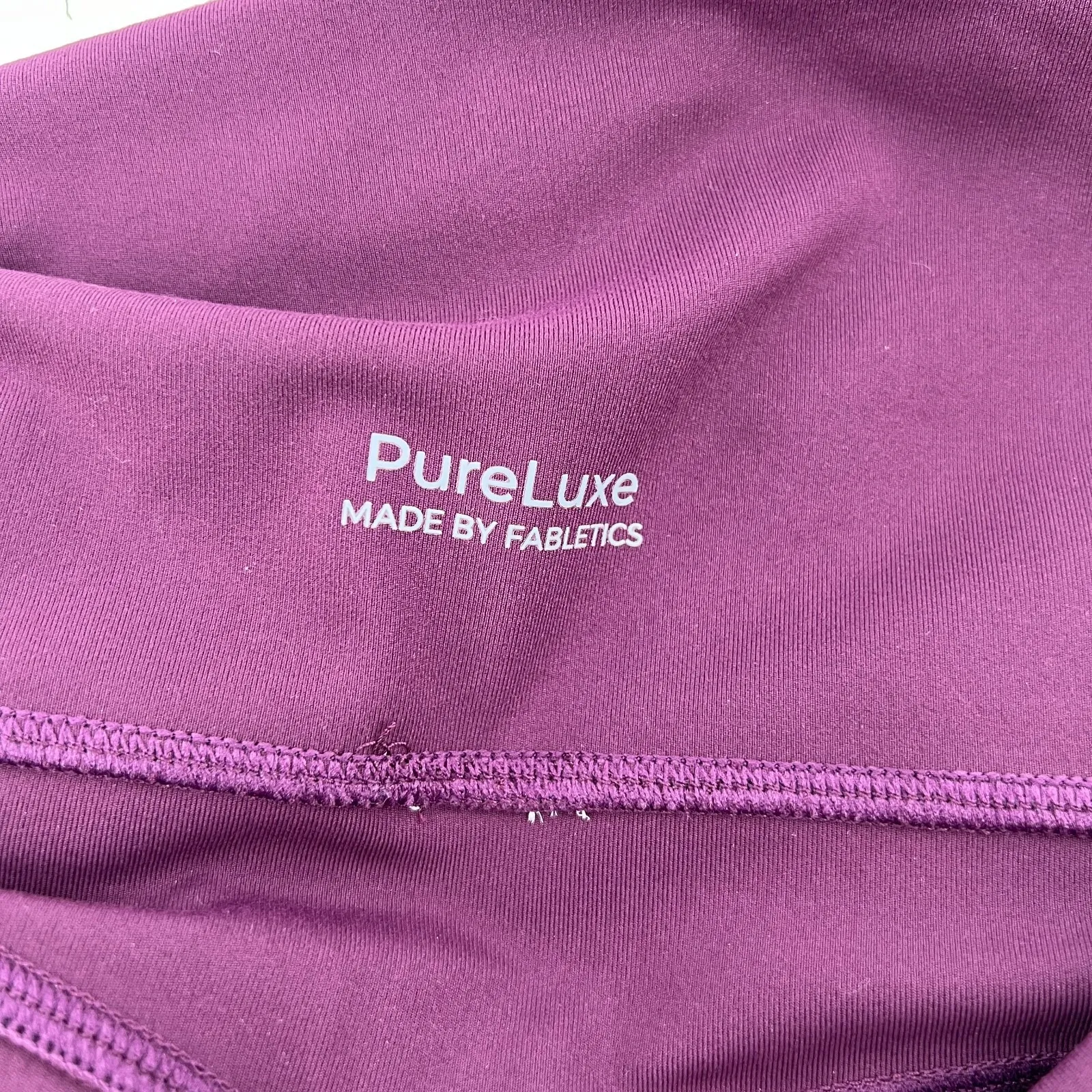 Fabletics Women 1X Oasis PureLuxe High-Waisted 7/8 Legging Burgundy Stretch*READ - Image 5