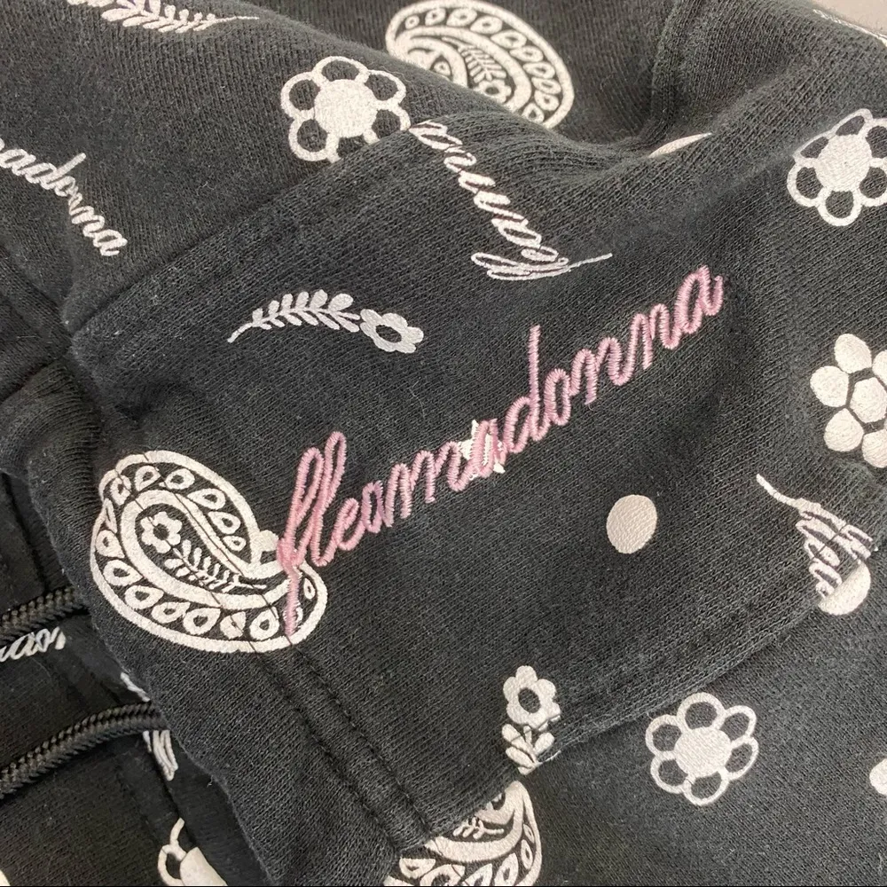 Fila Fleamadonna x Urban Outfitters Talia Sweatshirt Hoodie Black White - Image 11