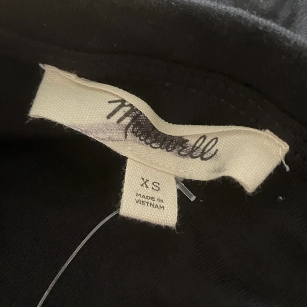 Madewell Womens Black Jersey Asymmetric-Seam Midi Skirt - Image 5