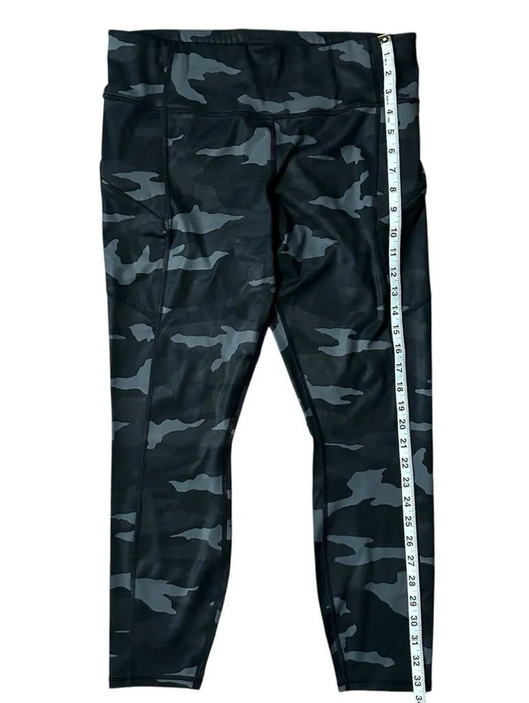 Athleta Camo Contender 7/8 Tight in PowerLift Mid Rise Leggings Black Sz Large - Image 8