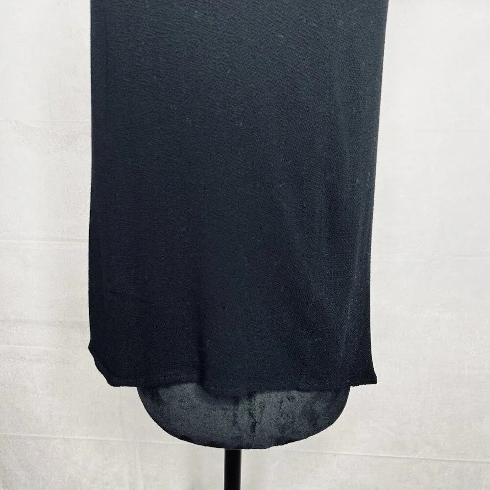 Anthropologie Maeve Womens Top Sz 2 Sleeveless Button-Up Back V-Neck Black - Image 6