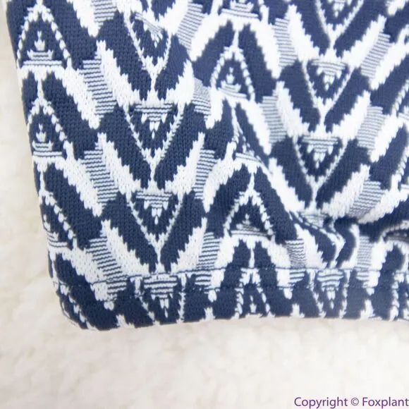 NEW Seea Free People Seea Georgia Surf Top in navy mini chevron Selene, L Blue Size L - Image 8